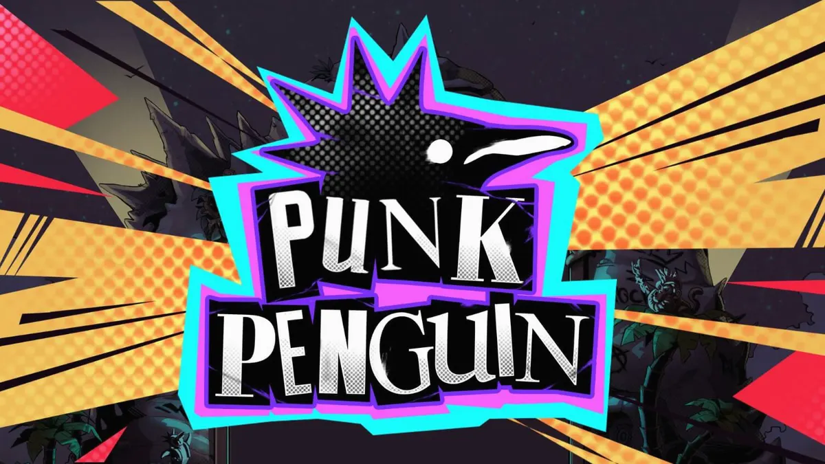 Interface do jogo Punk Penguin em um dispositivo móvel