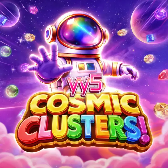 Interface do jogo de slot Cosmic Clusters com tema espacial